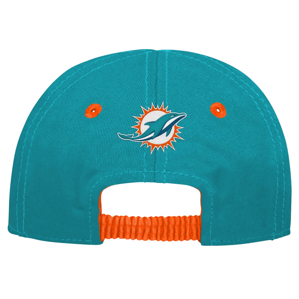 Miami Dolphins Infant My First Tail Sweep Slouch Flex Hat - Aqua/Orange